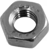 A close-up of the Ponte Vecchio M6 Nut for Boiler for Export shows its shiny silver surface, internal threaded hole, and engraved markings from an angled view. © 2025 1st-line.com