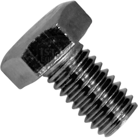 A close-up of the Ponte Vecchio M6x10 Screw for Lusso 2 Group, featuring a metallic finish, threaded shaft, and flat hexagonal head against a white background. © 2025 1st-line.com