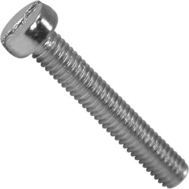 A close-up of the Rancilio 37030425 Screw M4x25, showing its slotted, rounded head and threaded shaft, placed diagonally on a white background. © 2025 1st-line.com