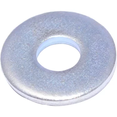 A close-up of the Rancilio 37410610 Washer in Doser Stem, a metallic, circular flat washer with a central hole and smooth, shiny surface, shown against a white background. © 2025 1st-line.com