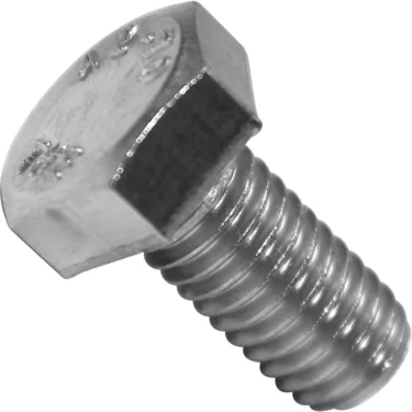 A close-up of the VBM VITETEM8X14 Grouphead Screw, silver and hexagonal with visible threading, displayed at an angle on a white background. © 2025 1st-line.com