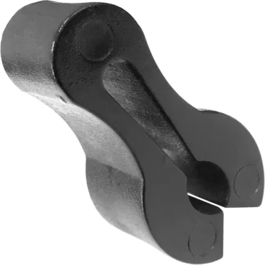 A close-up view of the Ascaso W15295 Steam Wand Anti-Burning Clip, a black U-shaped metal or plastic clip with a rounded top and open bottom, designed for Ascaso machines. © 2025 1st-line.com