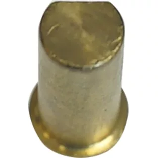 A compact, cylindrical metal Fiorenzato A2200072 Steam Valve Stem with a round knob (o-rings not included); perfect for replacing steam valve components. DISCONTINUED item. © 2025 1st-line.com