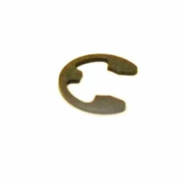 A compact metallic E-clip with a C-shaped design, ideal for securing the Ponte Vecchio Bolt Pin for Grouphead Top on a shaft or rod. Shown against a plain white background. © 2025 1st-line.com