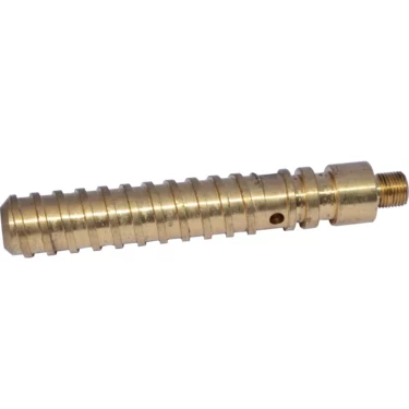 A Didiesse Spiral in Rame: a brass cylindrical rod featuring evenly spaced grooves, a threaded tip, and a small hole near the center, shown against a white background. © 2025 1st-line.com