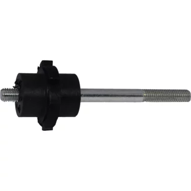 A Fiorenzato A3200080 Doge Right Doser Gear, featuring a metal rod with threaded ends and a black cylindrical plastic center, resembling an automotive part, isolated on a white background. © 2025 1st-line.com