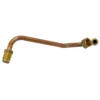 A Fiorenzato Copper Pipe for Left Lower Circulation for 2 Group Du, Mu, and RI machines is shown with threaded brass fittings on both ends against a white background. © 2025 1st-line.com