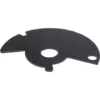 A flat, black, semi-circular plastic or metal disc with central and offset holes plus notched edges, compatible with the Fiorenzato A3200013 Doge Doser Bottom. © 2025 1st-line.com