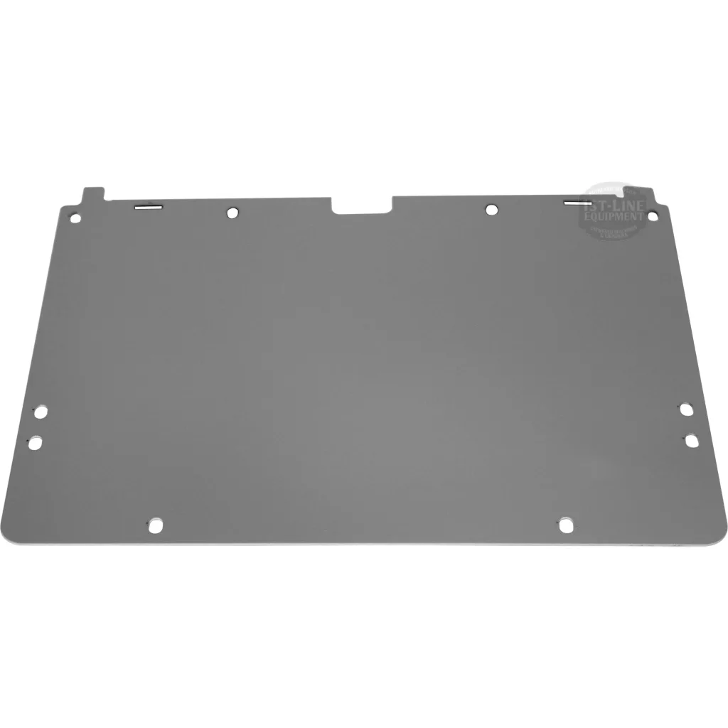 A flat, gray metal Lelit 1000024 Inside Tray Cover with rounded corners and multiple edge holes; discontinued. © 2025 1st-line.com