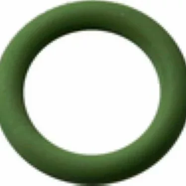 A green Fiorenzato A1200030 O-Ring for Sight Level Glass, made of rubber, displayed on a white background. © 2025 1st-line.com