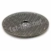 A Grimac POD Filter Screen for MiniGrimac espresso machines, made of round metal with a textured, perforated surface and central hole, is shown on a white background. 1st-line.net appears across the image. © 2025 1st-line.com