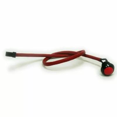 A Macap C0006M103 Dosing Switch - M4D with a red push button is connected to a red wire ending in a black connector, all coiled on a white background. © 2025 1st-line.com