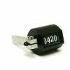 A Macap C0009M102 Timer Clicker Counter in black, displaying 0420, with a metal lever and small counting button, is set against a white background. © 2025 1st-line.com