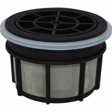 A medium cylindrical Espro Filter for Press - 18 ounce with a black plastic frame, round open top, and light blue rubber gasket around the upper edge. © 2025 1st-line.com