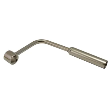 A metal crank handle with a cylindrical grip and right-angled shaft, often used to turn mechanisms or operate devices like the Ascaso I.2951 Steam Pipe. © 2025 1st-line.com