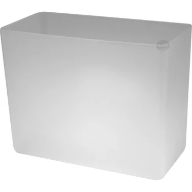 A plain, rectangular, white plastic wastebasket with smooth edges and matte finish, set against a white background—ideal for spaces needing the VBM MATECVAACDO Water Tank / Reservoir accessory. © 2025 1st-line.com