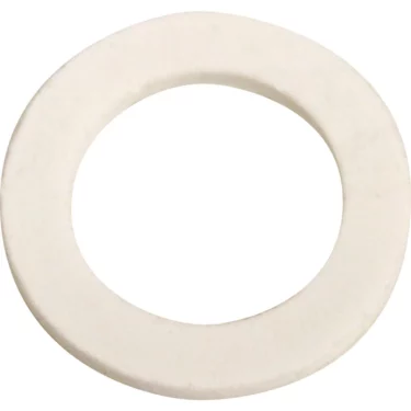 A plain white flat circular washer resembling the La Spaziale 424 O-ring for the Vivaldi steam boiler heating element, with a large central hole, shown from above on a white background. © 2025 1st-line.com