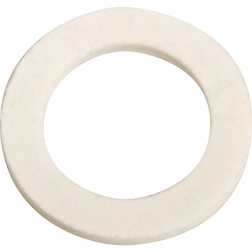 A plain white flat circular washer resembling the La Spaziale 424 O-ring for the Vivaldi steam boiler heating element, with a large central hole, shown from above on a white background. © 2025 1st-line.com