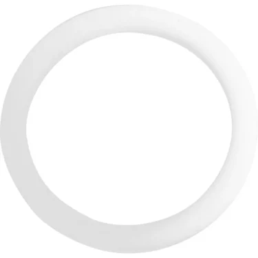 A plain white La Nuova Era NE468 Heating Element Gasket with a smooth, slightly irregular circular shape, set against a white background—perfect for La Nuova Era espresso machines. © 2025 1st-line.com