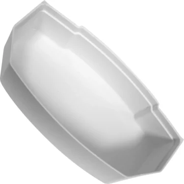 A rectangular white plastic SPM 02.NI0027.001 Drip Tray for Nina with angled sides is shown empty from above against a plain background. © 2025 1st-line.com