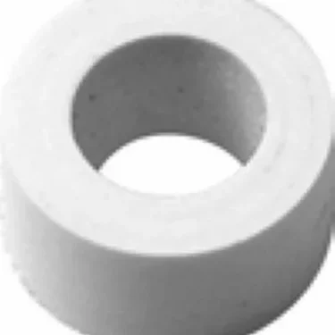 A roll of white adhesive tape with a large central hole, shown from above—perfect for use with the Elektra 00119035 Gauge Glass Gasket. © 2025 1st-line.com