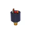 A round black DISCONTINUED Ceme Pressure Switch/Pressurstat featuring three metal terminals on top and a brass threaded connector at the bottom, displayed against a white background. © 2025 1st-line.com