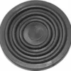A round, black rubber object with concentric raised rings, resembling a speaker or diaphragm seal, viewed from above—like the La Pavoni 137P-93 Rubber Base Foot/Leg. © 2025 1st-line.com