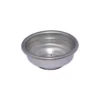 A round, shallow stainless steel La Spaziale 1-cup Filter Basket/Cup for the Vivaldi, with sloped sides and a smooth rim, is displayed on a white background. © 2025 1st-line.com
