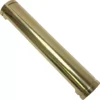 A shiny, cylindrical Elektra 00043019 Brass Water Level Glass Guard with a golden finish is shown angled against a white background, featuring slightly indented edges on both ends for durability. © 2025 1st-line.com