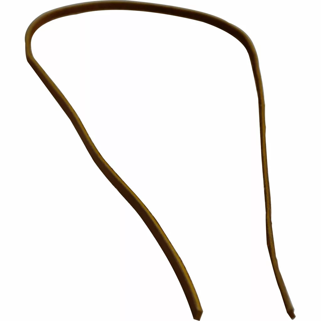 A single Chemex Rawhide for Wood Collar, brown and rubbery, lies in an irregular, slightly twisted oval shape on a white background. © 2025 1st-line.com