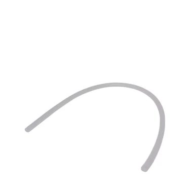 A single La Nuova Era NE.G2 Tube 9x6mm, made of clear flexible plastic, is bent into a loose curve and shown against a plain white background. © 2025 1st-line.com