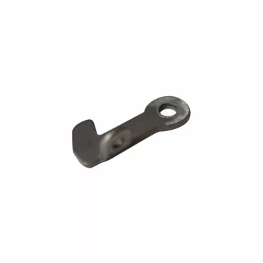 A small, flat metal Ascaso MI..48 Trigger for Doser Lever (I-1D, I-2D) with a hooked end and a circular hole at the other end, isolated on a white background. © 2025 1st-line.com