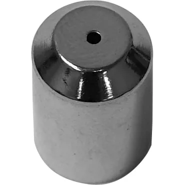 A small, shiny, cylindrical metal piece with a single centered hole on top, this is the Rancilio 23000115 Steam Wand Tip designed for the Silvia V3. © 2025 1st-line.com
