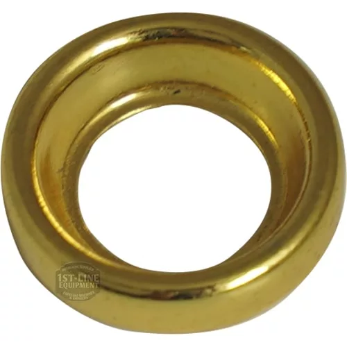 A smooth, chrome-finished metal ring with rounded edges—resembling the Elektra 01311035 Chrome Ferrule / Ring Cap—is shown on a plain white background. © 2025 1st-line.com