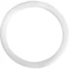 A smooth, plain white circular ring resembling the Rancilio 23000062 Pod Adapter Gasket is shown against a white background. © 2025 1st-line.com