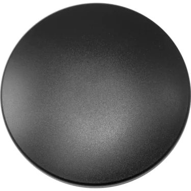 A smooth, round, black Macap/Elektra C247001 Bean Hopper Lid with a matte finish is shown against a white background, with the model number C247001 subtly marked on its edge. © 2025 1st-line.com