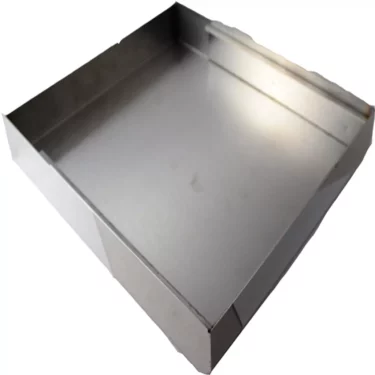 A square, shallow Isomac 000163 Venus Drip Tray No. 2 (USED) with straight sides and a shiny metal finish, shown on a white background. © 2025 1st-line.com