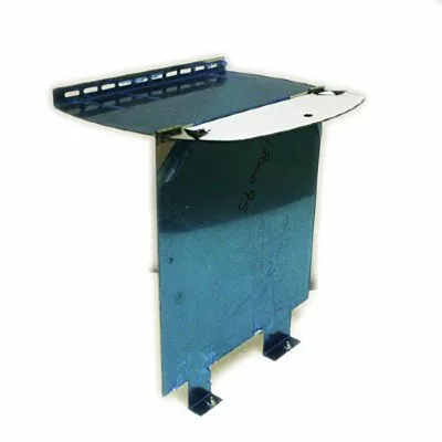 A sturdy metal wall bracket with a flat top, vertical support, and mounting holes—perfect for securely holding the Fiorenzato Water Tank/Reservoir Cover for Bricoletta/Volante. © 2025 1st-line.com