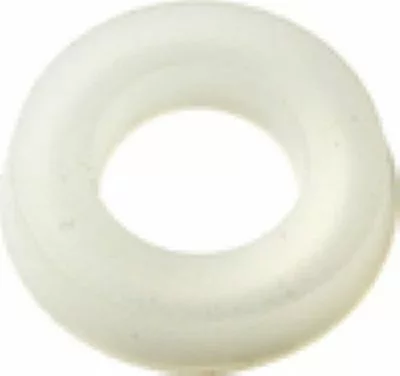 A top-down close-up of the La Pavoni Mini Rubber Gasket, showing its circular form and central hole, made of white or translucent rubber. © 2025 1st-line.com