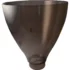 A translucent, dark gray plastic funnel, like the Macap C0007M113 Bean Hopper - MXK, M7K, features a wide top and narrow spout for directing liquids or powders into containers with small openings. © 2025 1st-line.com