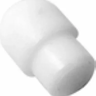 A white, cylindrical plastic cap with a rounded top, shown against a plain background, serves as a replacement part for the La Pavoni P-40. © 2025 1st-line.com