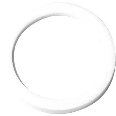 A white, smooth, circular ring with a small gap—resembling an open circle—depicts the Rancilio 36220009 Steam Wand Gasket on a plain white background. © 2025 1st-line.com