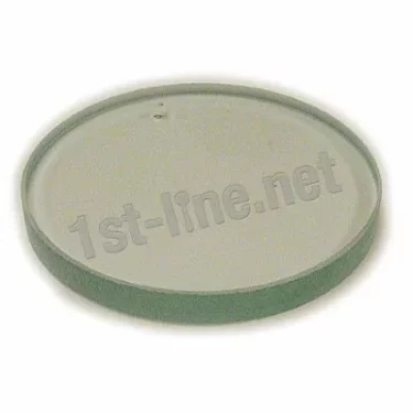 An Elektra 00544035 Sight glass for most Elektra commercial machines, round and transparent, is displayed on a white surface with the 1st-line.net watermark visible across its center. © 2025 1st-line.com