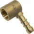 Brass hose barb elbow fitting with a threaded female end and a ribbed male barbed end, designed to connect tubing at a right angle—compatible with the Bezzera 5224403.01 Drip Tray Holder - D 11 OT. © 2025 1st-line.com