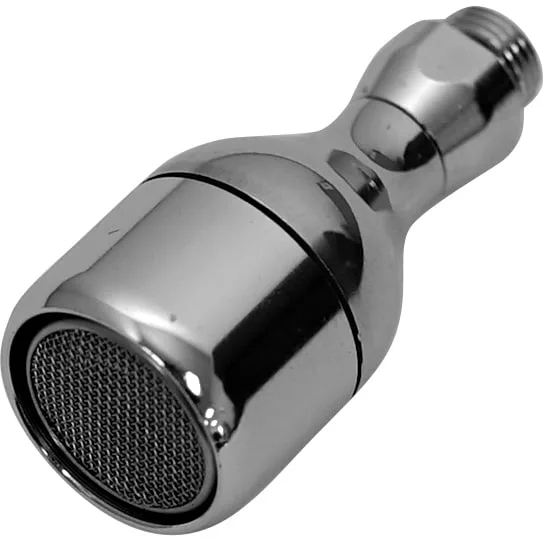 Close-up of a chrome Lelit MC731 Hot Water Spout aerator with mesh screen, designed to mix air with water and reduce splashing when attached to the spout tip. © 2025 1st-line.com