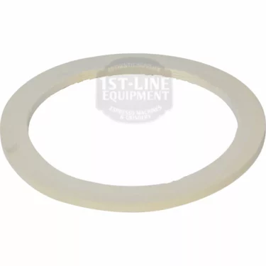 The 70-12 Moka Pot Gasket is a white, flat, circular rubber ring used as a seal for espresso machines and as a Moka Pot replacement, shown on a plain background. © 2025 1st-line.com