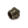 The ACS VES0112 1/2 to 1/8 Reducer is a metal hexagonal pipe fitting with a wider opening and a narrower threaded end, commonly used in espresso makers, shown against a white background. © 2025 1st-line.com