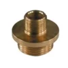 The Ascaso F..946 Lower Fitting Connector features 3/8 M x 3/4 M brass threads and a central hex flange, ideal for plumbing or pipe connections in Ascaso machines. © 2025 1st-line.com
