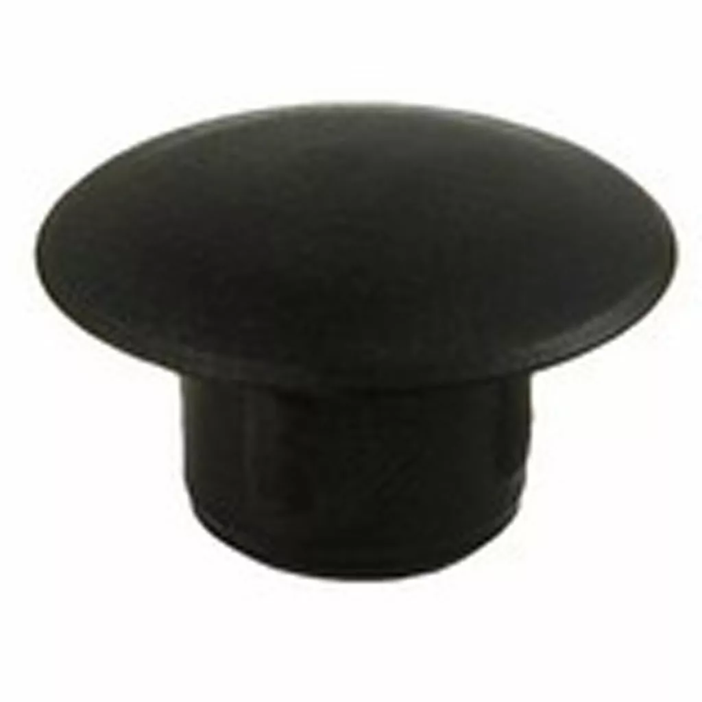 The Ascaso MI.103 Cap for Body Panel fits I-1, I-1D, I-2, I-2D, I-Mini, and I-Steel models; it’s a black plastic cap with a wide flat top and short base used to cover or fill holes in panels—ideal for replacements. © 2025 1st-line.com