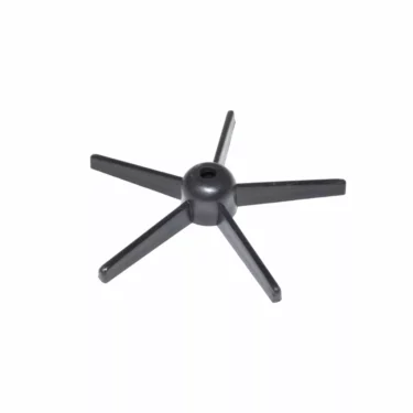 The Ascaso MI..34 Upper Star / Sweeping Vane (I-1D, I-2D) is a black plastic part with six arms and a central circular hub, shown against a white background. © 2025 1st-line.com
